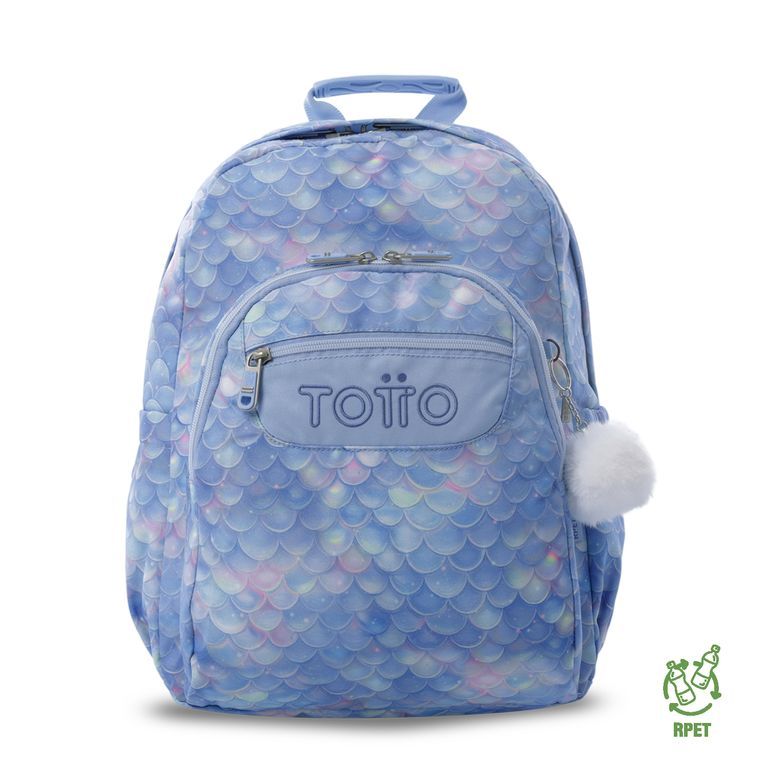 Mochila Escolar Notebook 14 Acuarela Azul  Totto