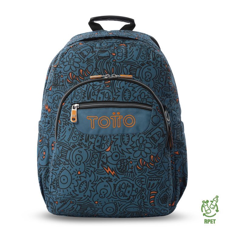 Mochila Escolar Notebook 14 Acuarela Azul  Totto