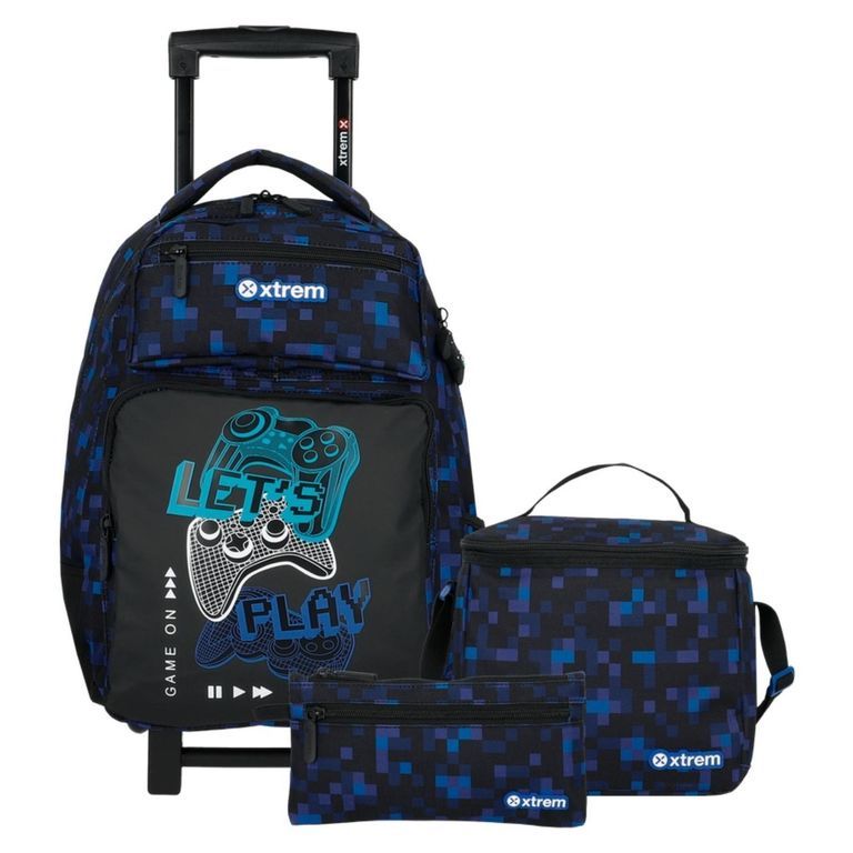 Runpack 6Xt Mochila Con Ruedas + Lonchera + Estuche Xtrem