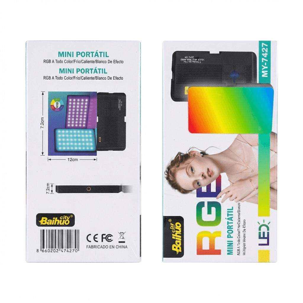 Mini Panel LED RGB Portátil