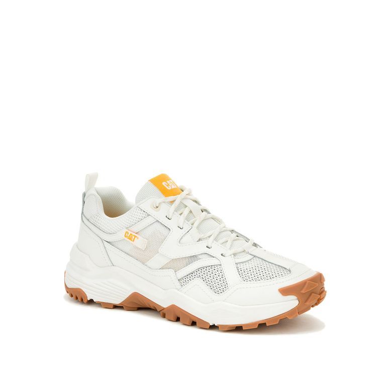 Zapatos Hombre Grapple Leather Mesh Blanco CAT