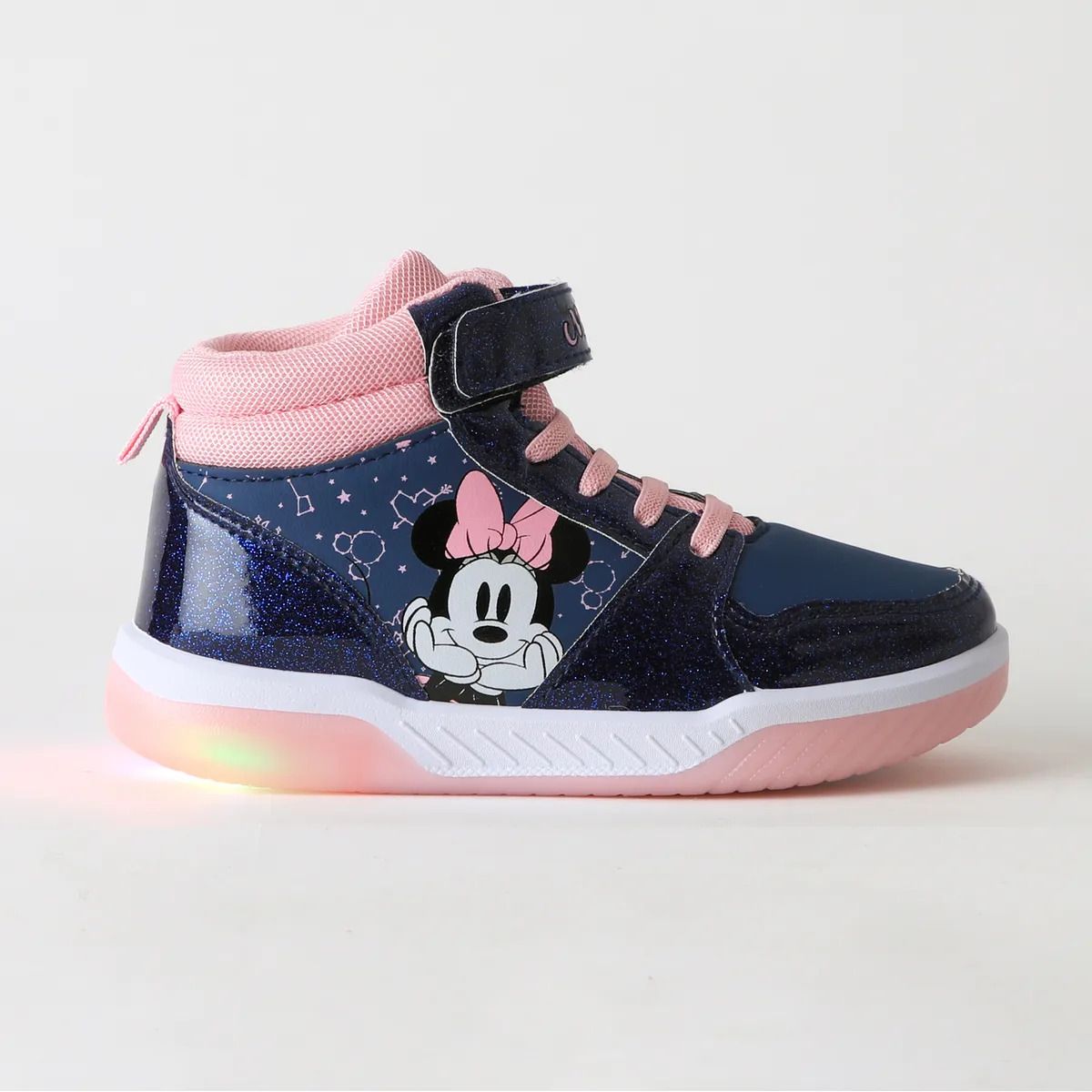Zapatos Caña Alta Niña Luces Azul Minnie | Disney