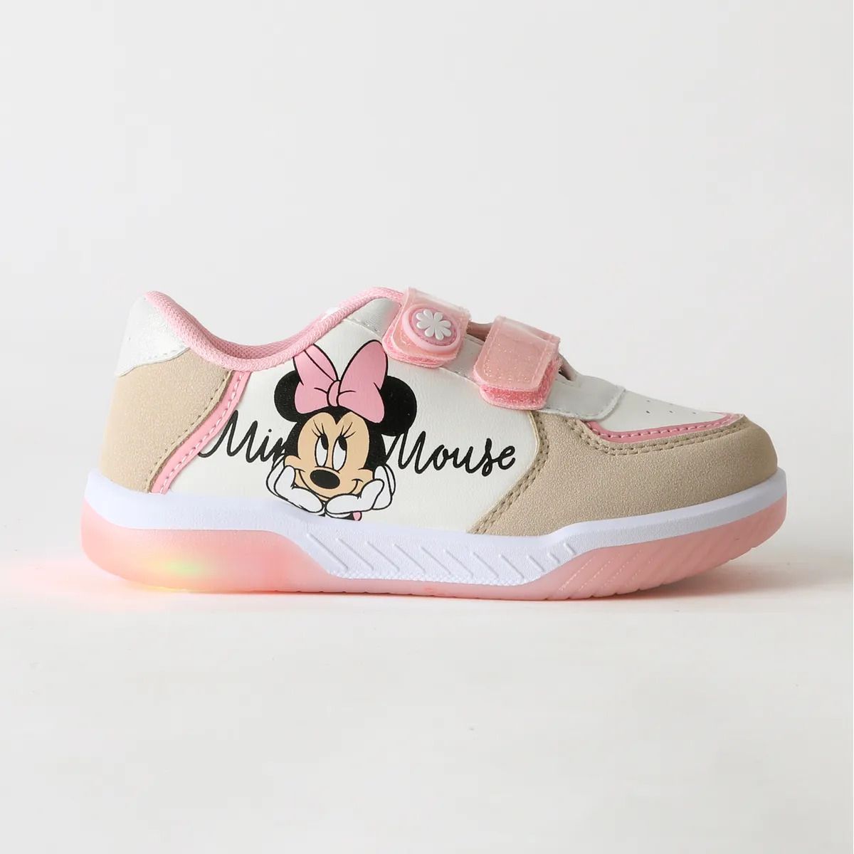 Zapatos Luces Niña Velcro Minnie Rosado | Disney