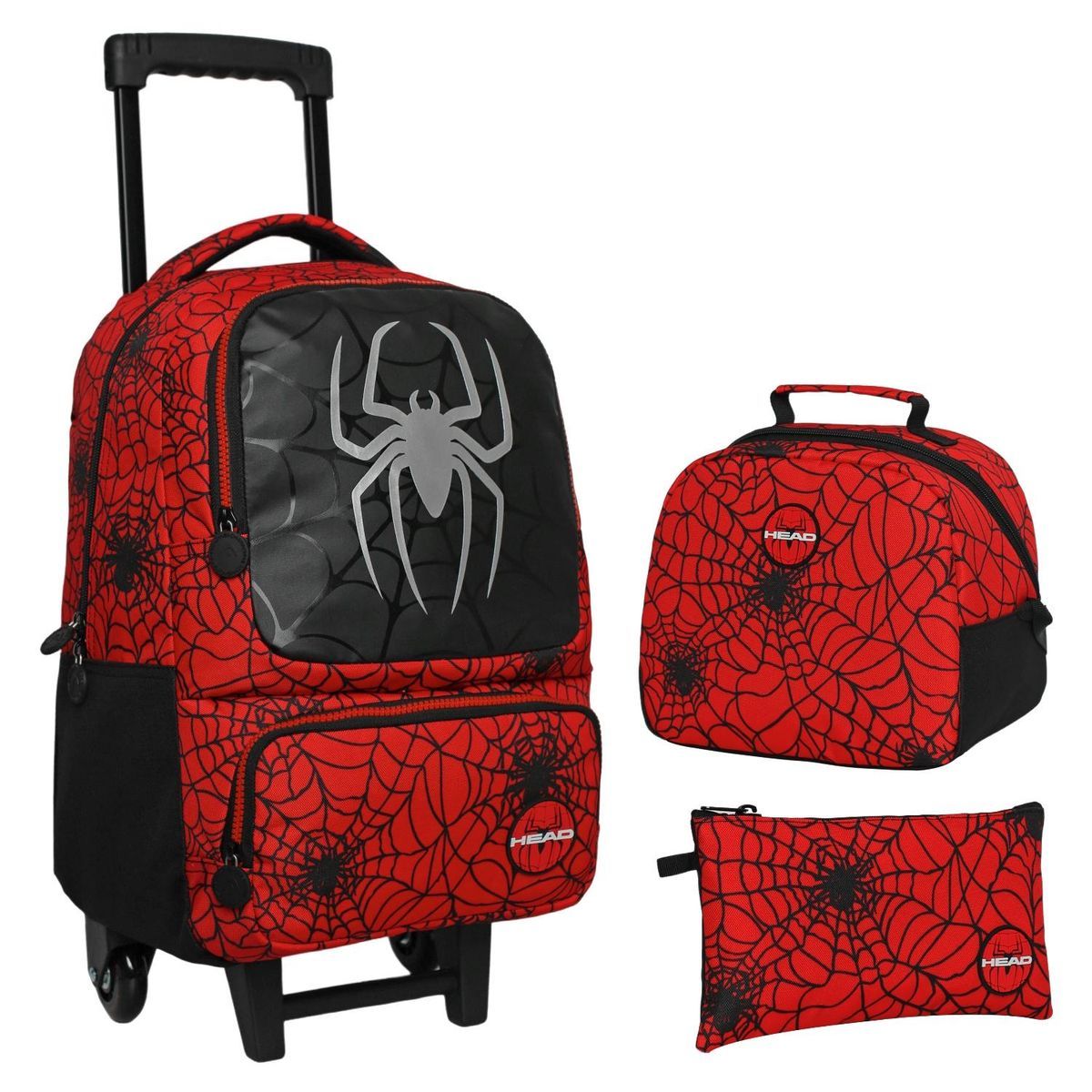 Pack Escolar Mochila con rueditas + Lonchera + Estuche