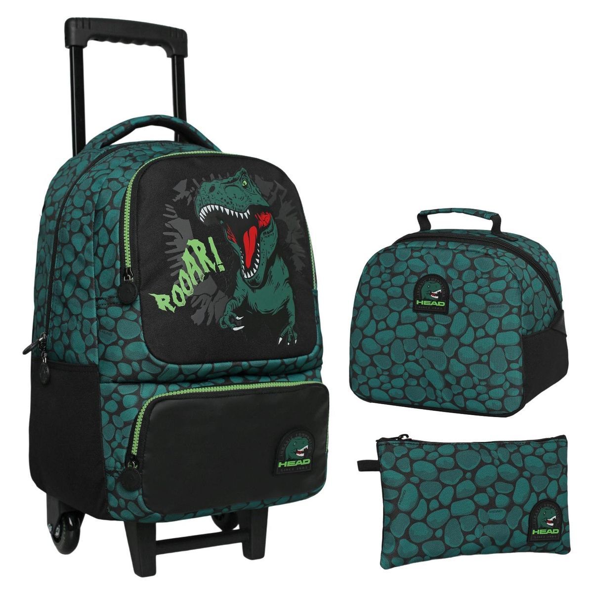 Pack Escolar Mochila con rueditas + Lonchera + Estuche
