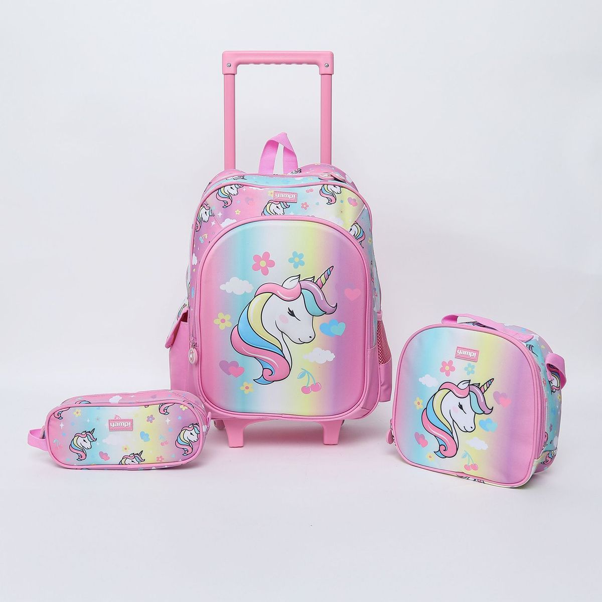 Pack Escolar Mochila con rueditas + Lonchera + Estuche