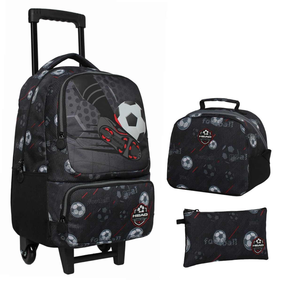 Pack Escolar Mochila con rueditas + Lonchera + Estuche